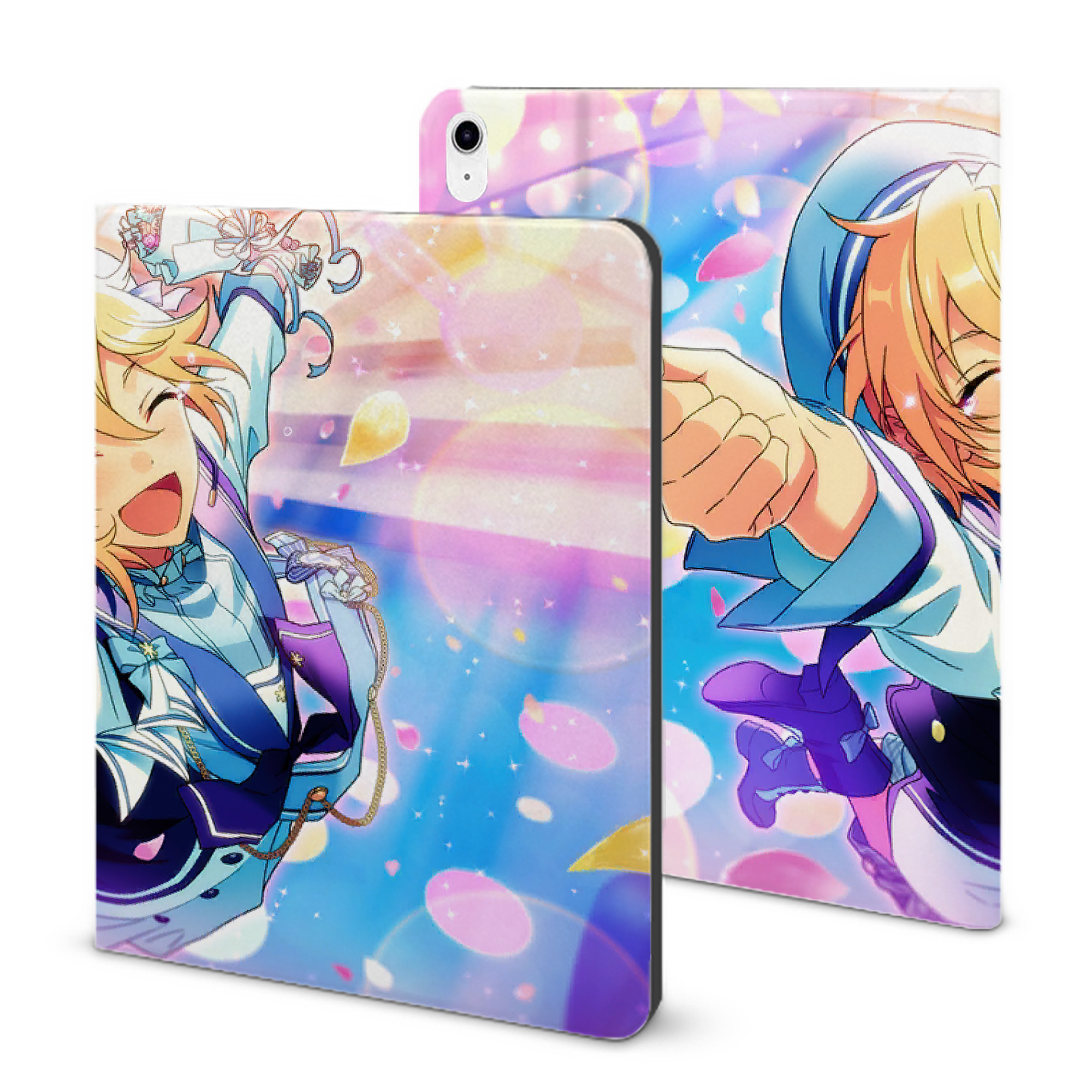 （画像用） あんさんぶるスターズ! Ensemble Stars IPad ケース ブック型 PUレザー TPU 耐衝撃 軽量 薄型 ペン収納なし 全面保護 IPad 各モデル対応